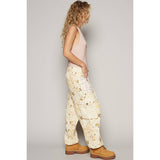 Floral print cargo pants