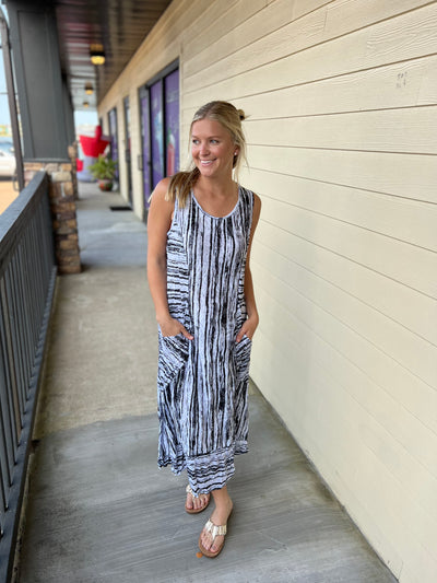 Black Crinkle Dress