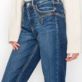 TUMMY CONTROL HIGH RISE STRAIGHT JEANS: 5 (26)