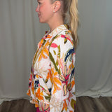 Spring Bouquet Cotton Button Top
