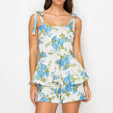 Blue Flower Romper