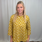 Mustard Mockneck Top