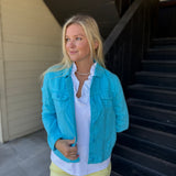 Clear Turquoise Travel Jacket