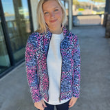 Multi Animal Print Zip Jacket