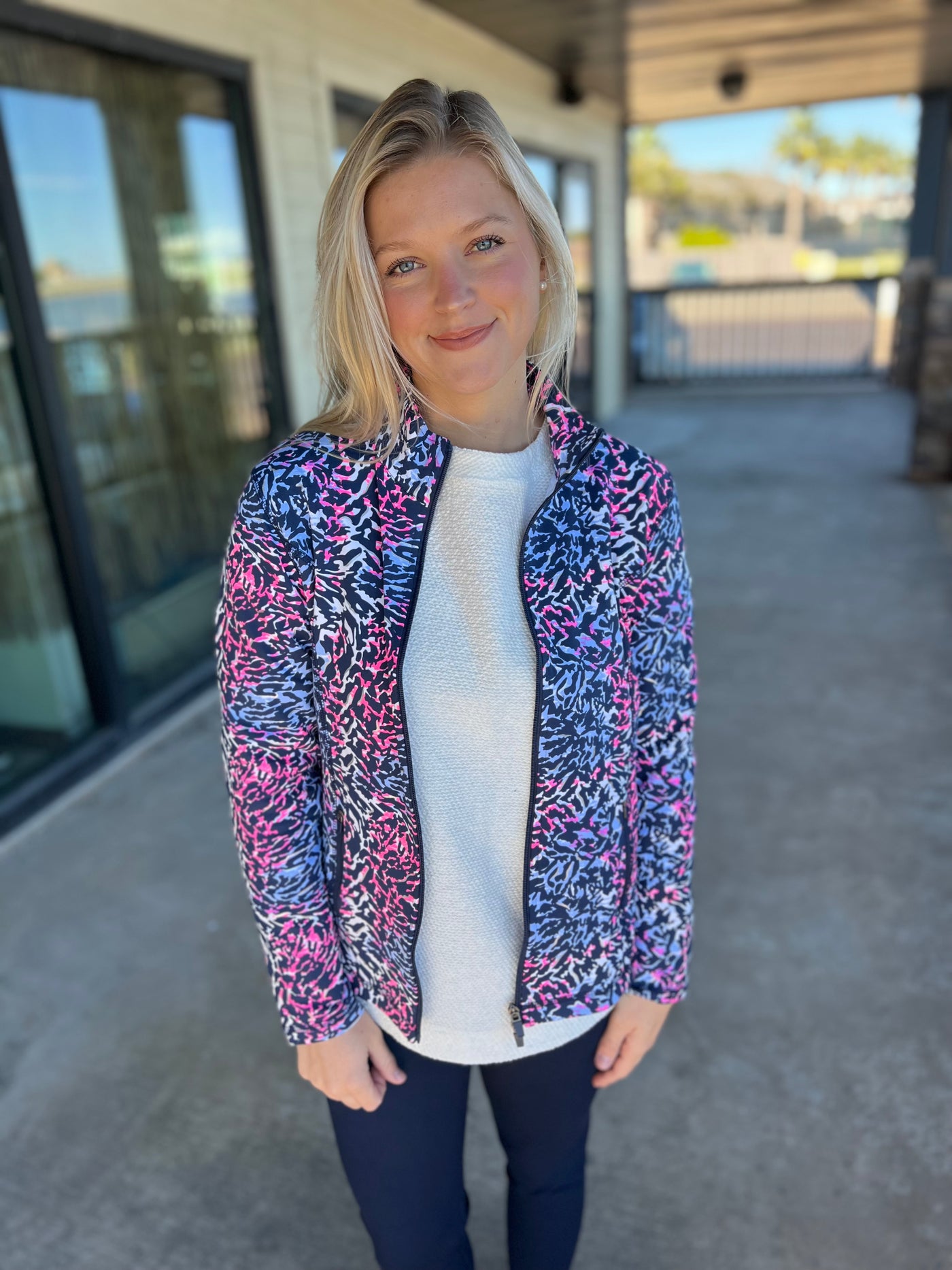 Multi Animal Print Zip Jacket