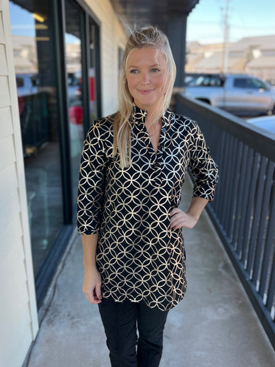Blk/Gold Travel Tunic