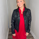 Metallic Black Travel Jacket