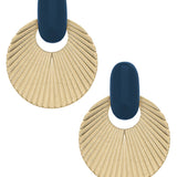 Lola Fluted Metal & Resin Statement Earrings