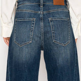 High Rise Relaxed Dark Wash Barrel Jeans