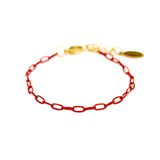 Red Game Day Bracelets &  Necklaces: MATTE RED FLAT TWISTED CUFF