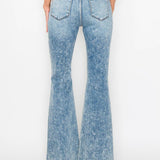 HIGH RISE SUPER STRETCH FLARE WITH SEAMED FRONT JEANS: 3 (25)