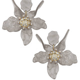 Chloe Resin Flower Statement Earrings