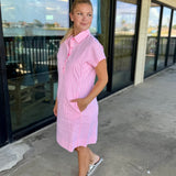 Pink & Tangerine Stripe Dress