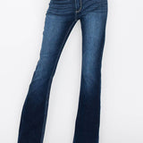HIGH RISE STRETCH DOUBLE WAIST BOOTCUT JEANS: 1 (24)