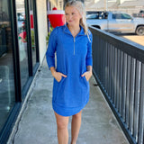 Deep Sea Half Zip Dress