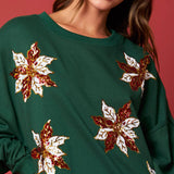 Christmas Flower Sweatshirt