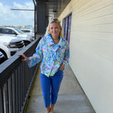 Deep Sea Rhinestone Capri