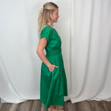 Green Solid Dress