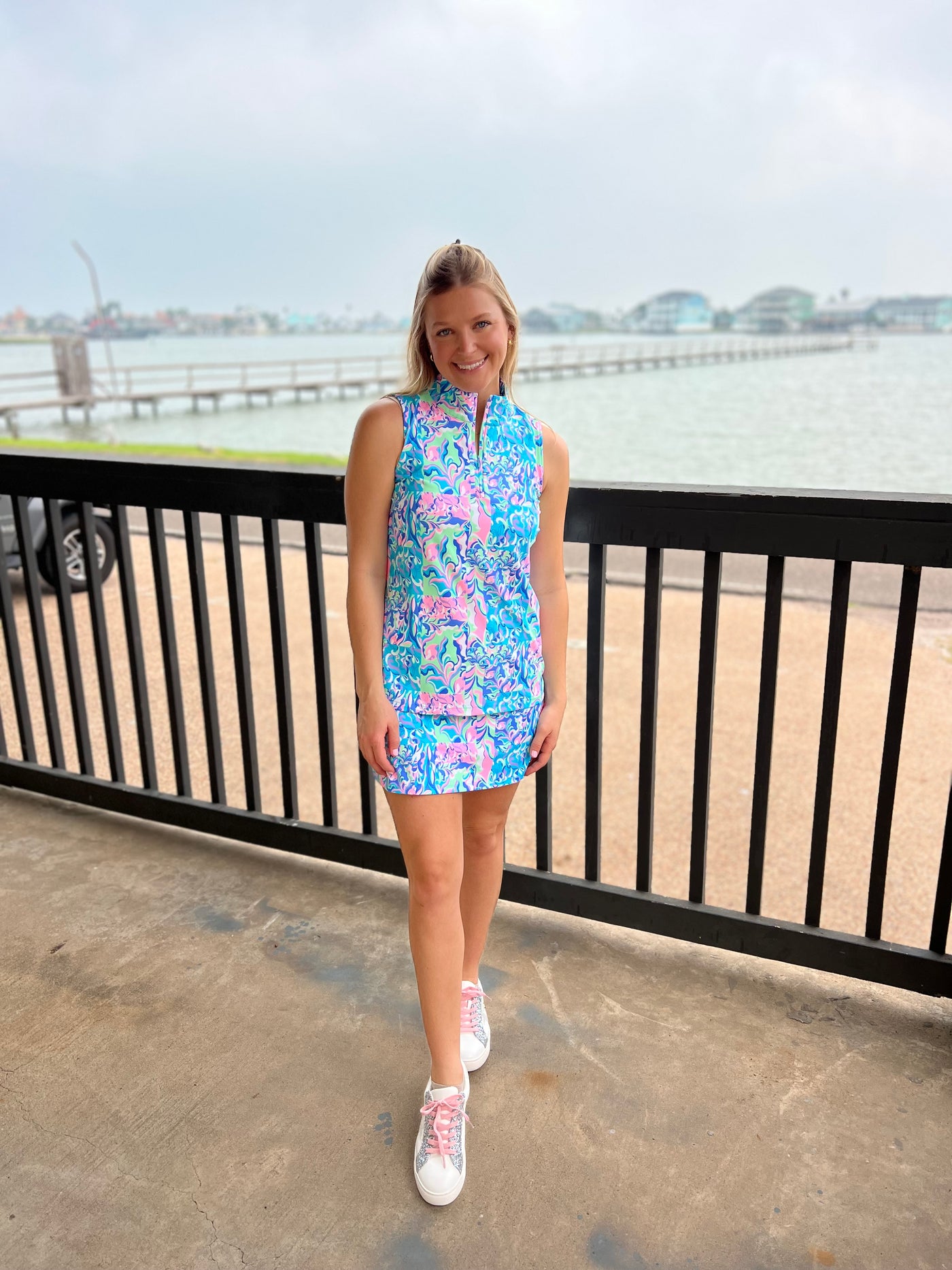 Multi Color Pattern Fun Skort
