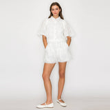 White Shirt with Flare Sleeves