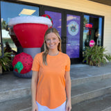 Tangerine Short Sleeve Top