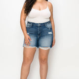 PLUS SIZE - HIGH  RISE STRETCH SHORT: 16