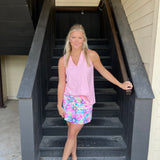 Seaglass Pink V-Neck Tank