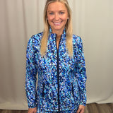 Vines Blue Zip Jacket