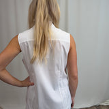 White No-Iron Stretch Sleeveless Shirt