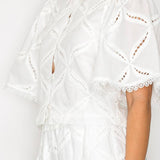 White Shirt with Flare Sleeves