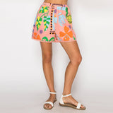 Tropical Cotton Top & Shorts Set