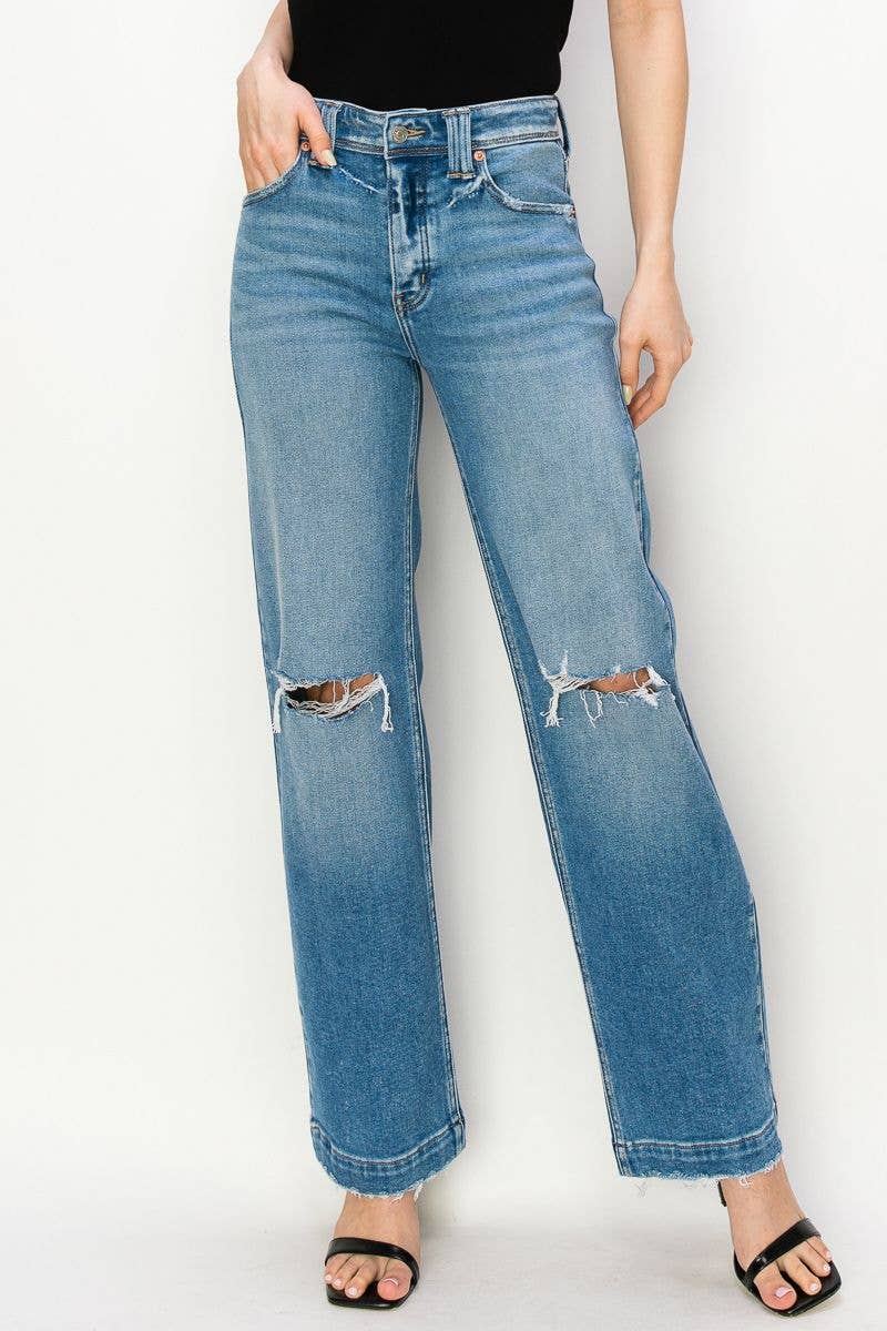 HIGH RISE STRAIGHT LEG JEANS: 3 (25)