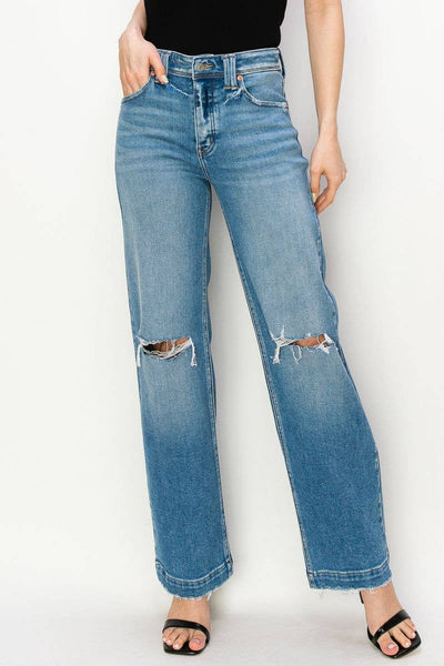 HIGH RISE STRAIGHT LEG JEANS: 3 (25)