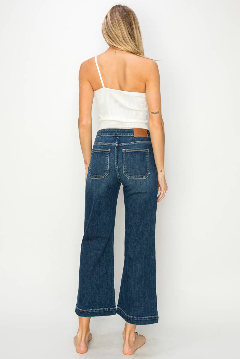 HIGH RISE CROP PALAZZO JEANS: 3 (25)