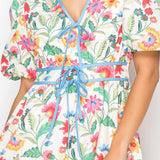 Flower Print Midi Dress