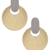 Lola Fluted Metal & Resin Statement Earrings