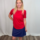 Navy Zip Skort