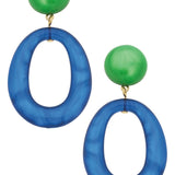 Ansley Marbled Resin Shape Earrings