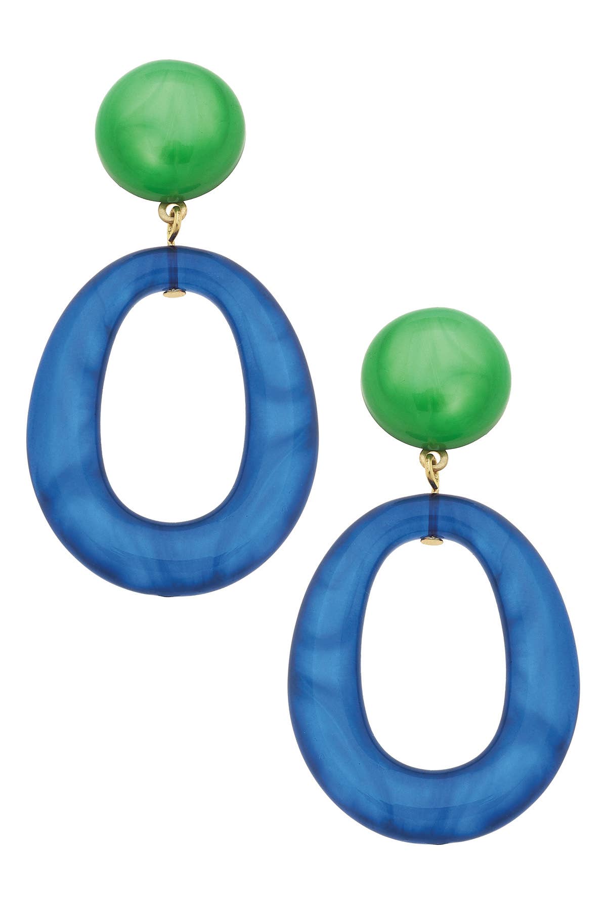 Ansley Marbled Resin Shape Earrings