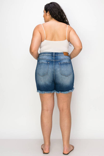 PLUS SIZE - HIGH  RISE STRETCH SHORT: 16