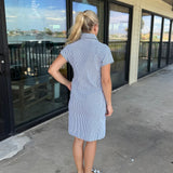 Navy & White Stripe Dress