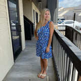 Blue Stripes Cha Cha Dress