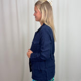 Navy Safari Jacket