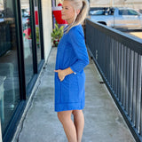 Deep Sea Half Zip Dress