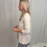 Stone V-neck 3/4 Length Sleeve Top