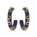 Sutton Horsebit Resin Hoop Earrings