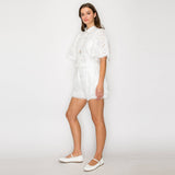 White Shirt with Flare Sleeves