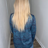 Turquoise Mock Neck Top