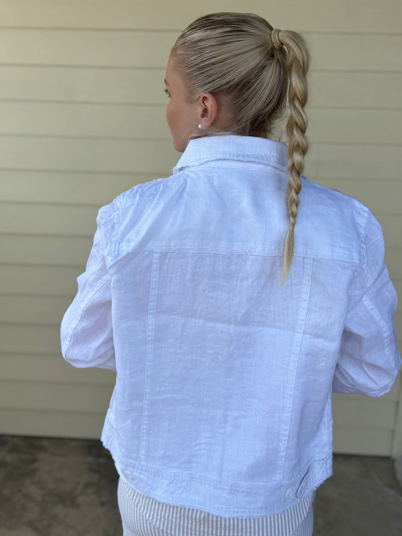 White Metallic Travel Jacket