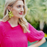 Chloe Resin Flower Statement Earrings